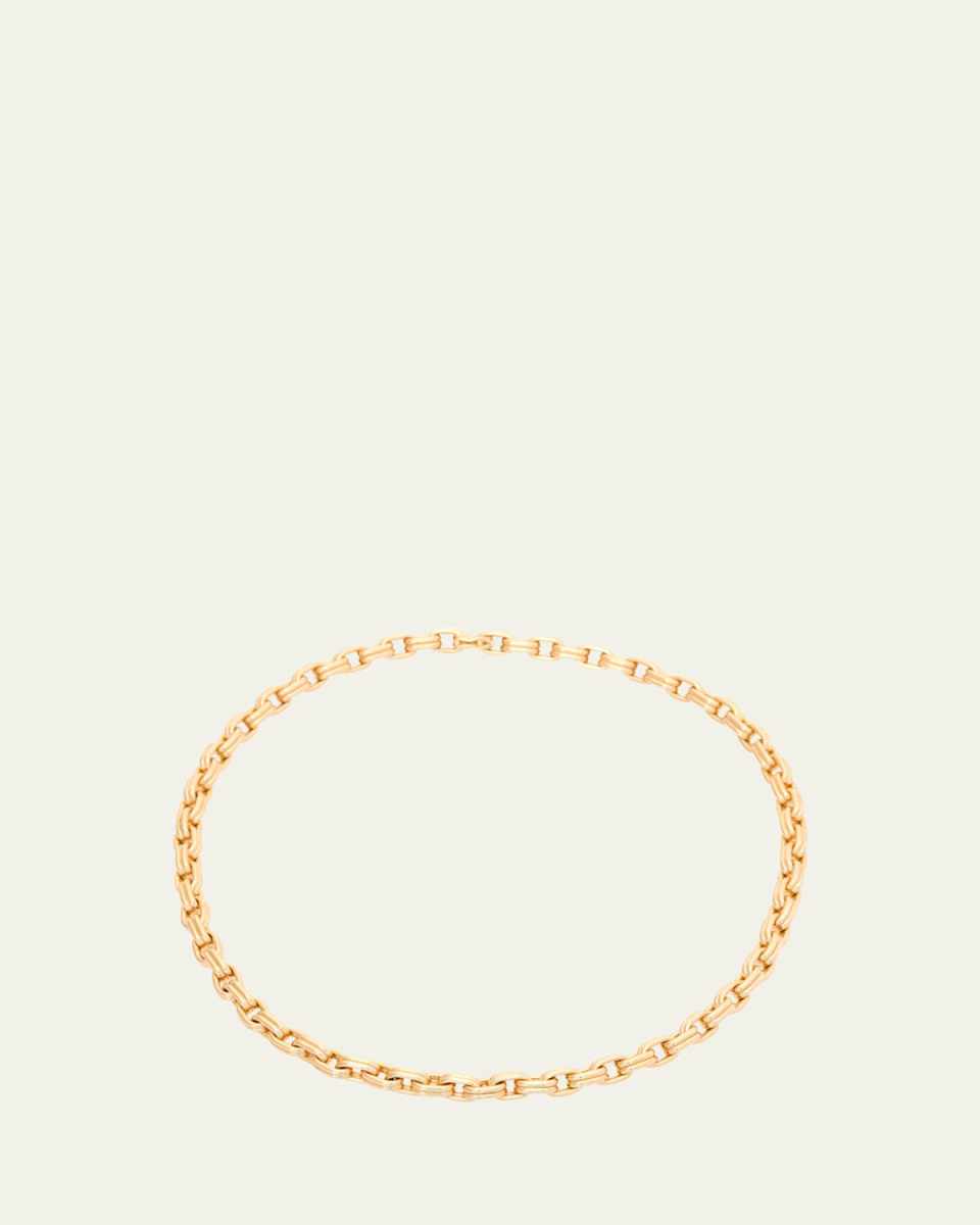 Medium Double Box Chain Necklace in 18K Yellow Gold